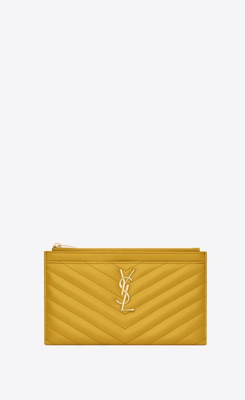 Monogram bill pouch in grain de poudre embossed leather